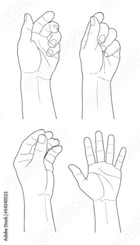 Adult man hand to hold something