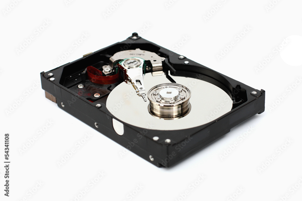 Closeup internal computer hard disk. Closeup internal computer hard disk.