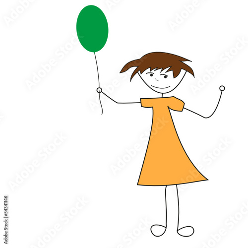Frau mit Luftballons - Hoch in die Lüfte
