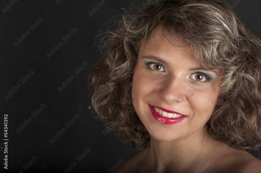 Portrait of a young curly girl Portrait of a young curly girl