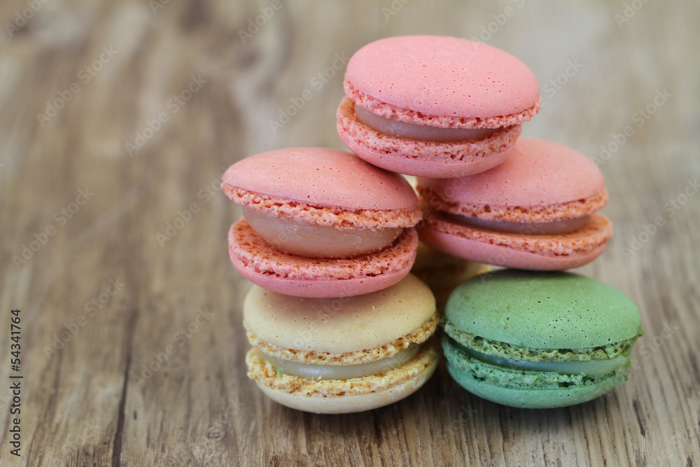 Colorful macaroons with copy space Colorful macaroons with copy space