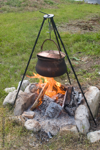 Campfire Gulash Cooking