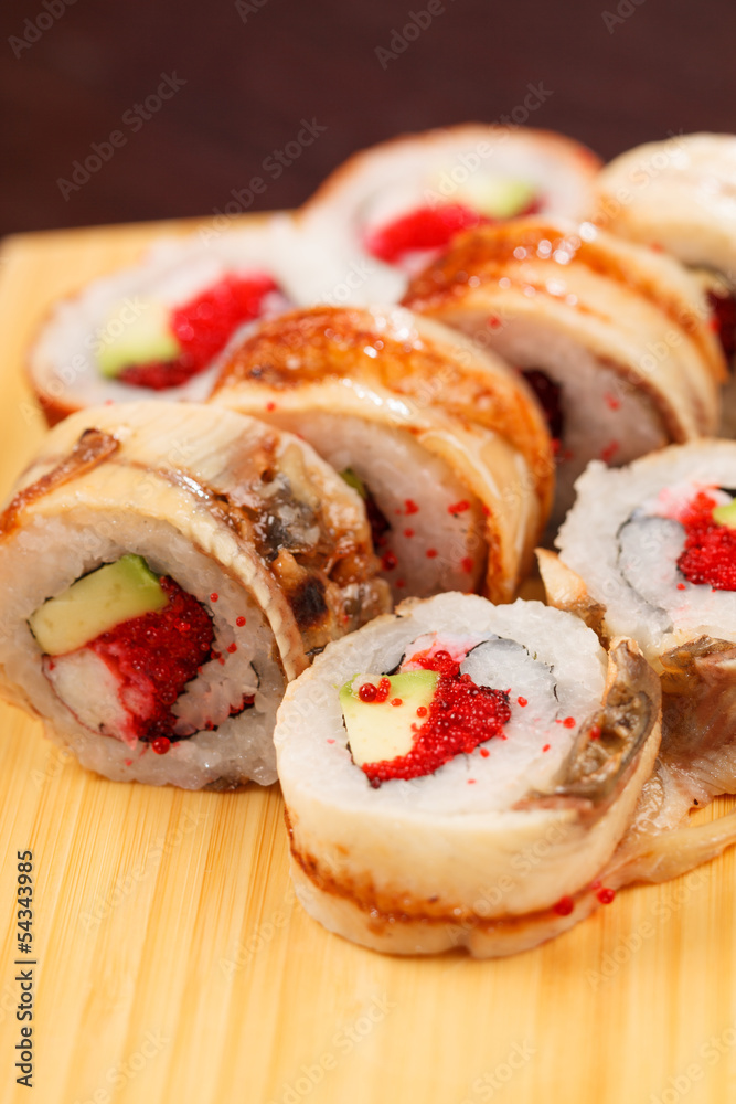 sushi with eel