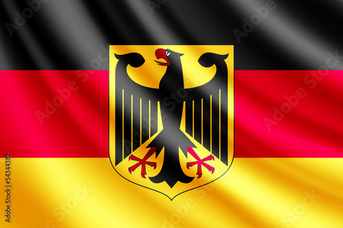 Waving flag of Germany, vector