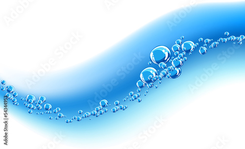 Illustration of water wave on aqua background