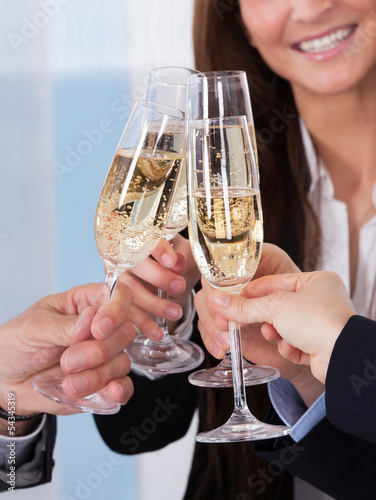 Businesspeople Toasting Champagne