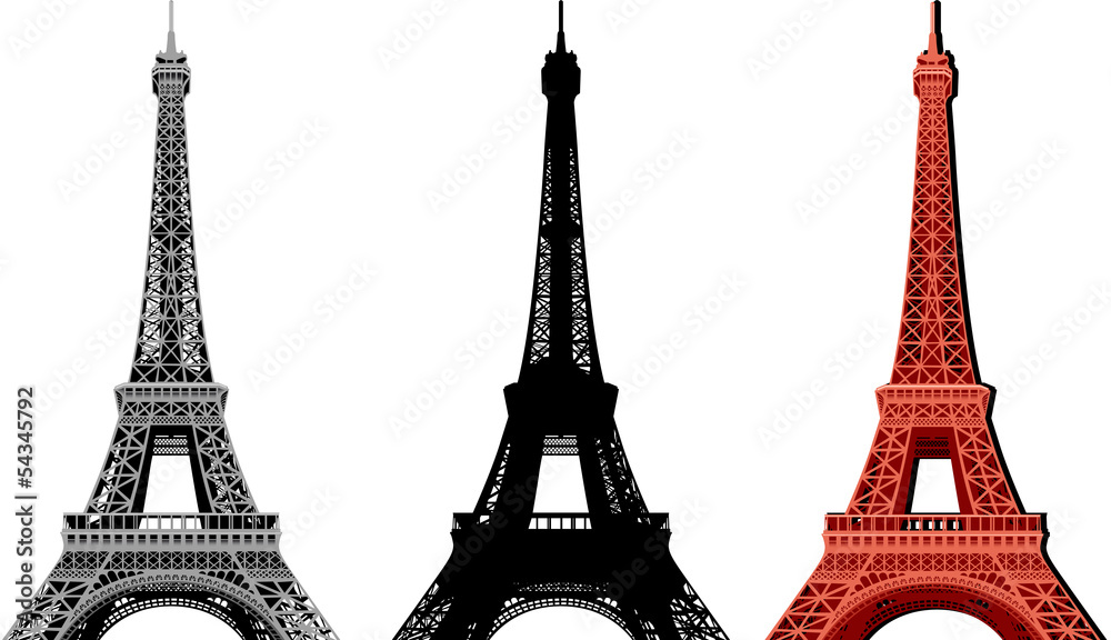 Fototapeta premium Paris - Eiffelturm Vektorpaket