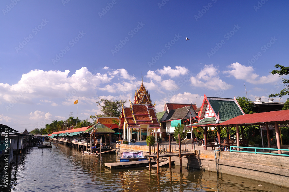 Thai temple next to the canal