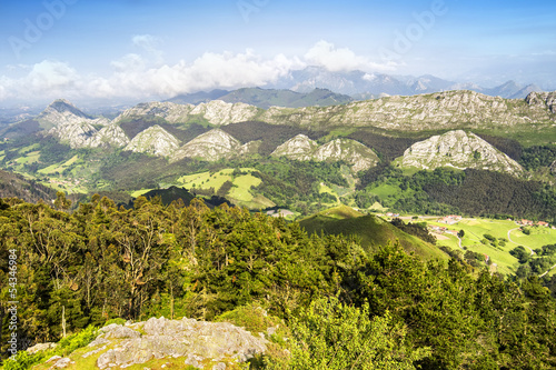 Viewpoint of Fito, view of the Picos de Europa. Asturias, Spain. photo