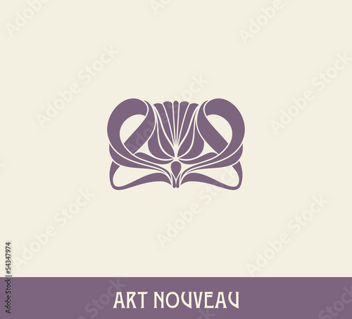 Design element in art nouveau style