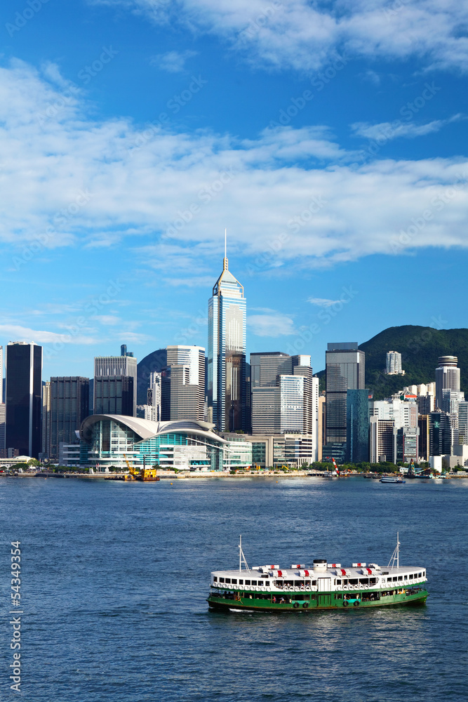 Obraz premium Hong Kong victoria harbour