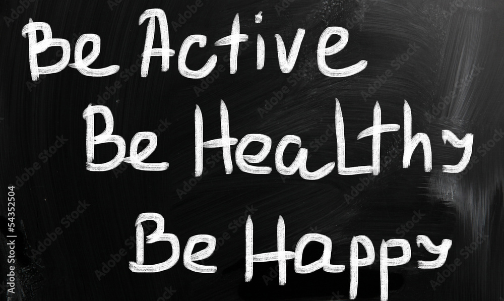 Health concept handwritten with chalk on a blackboard Health concept handwritten with chalk on a blackboard
