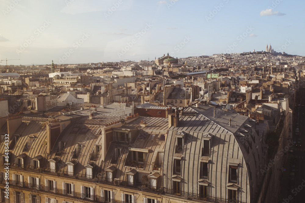 Paris Rooftop Cityscape