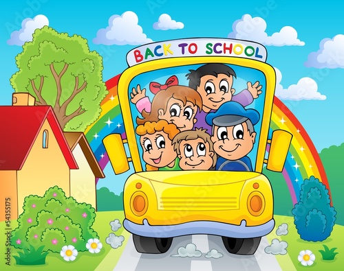 Image with school bus theme 4