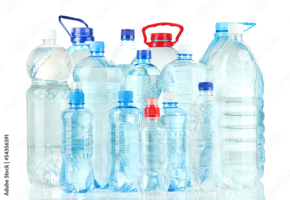 Bottles of water, isolated on white Bottles of water, isolated on white