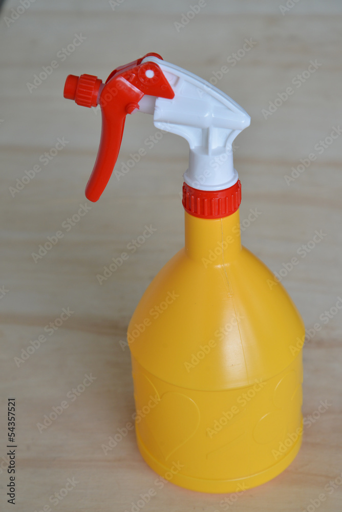 Spray bottle with blank label