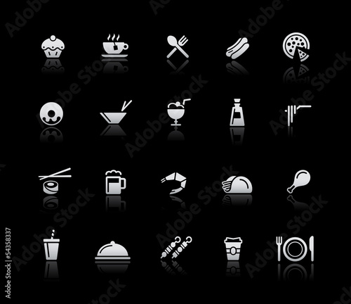 Food Icons - Set 2 -- Silver Series