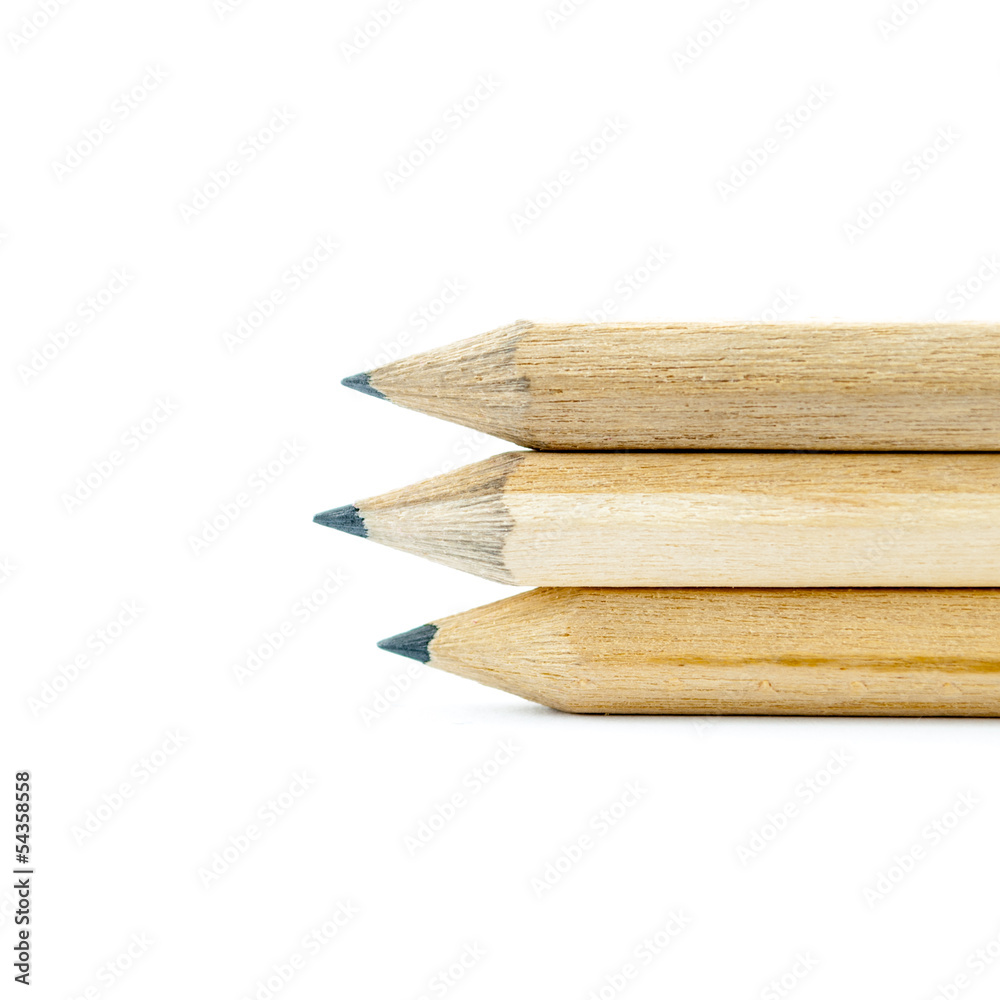 Obraz premium Wooden Pencil isolated on white background