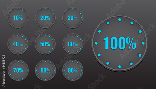 Percent circle buttons
