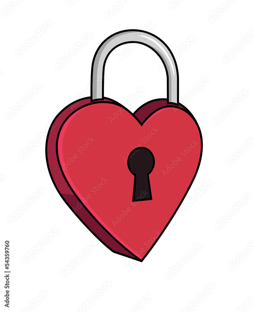 Heart-shaped lock