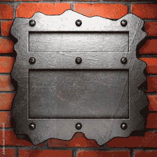 metal and brick background