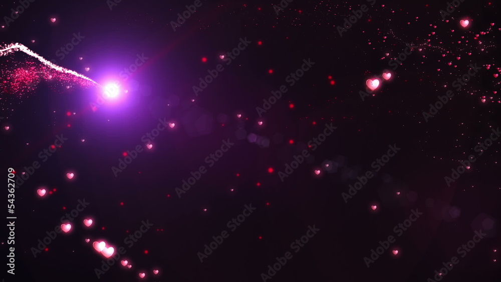 Shiny heart shape. Valentine/s day video.