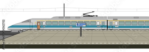 High speed train at the train station