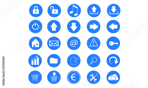 Dark Blue Internet Icons