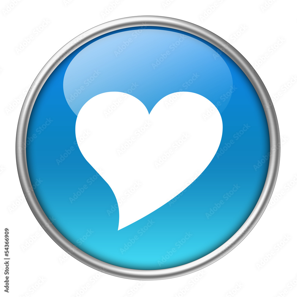 Bottone vetro cuore 2 Bottone vetro cuore 2