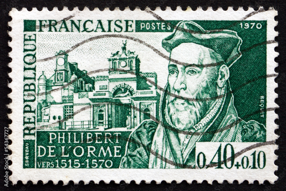 Postage stamp France 1970 Philibert Delorme, Architect