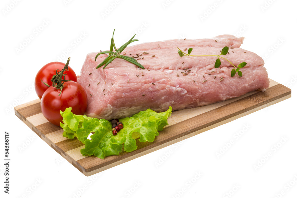 Raw pork meat