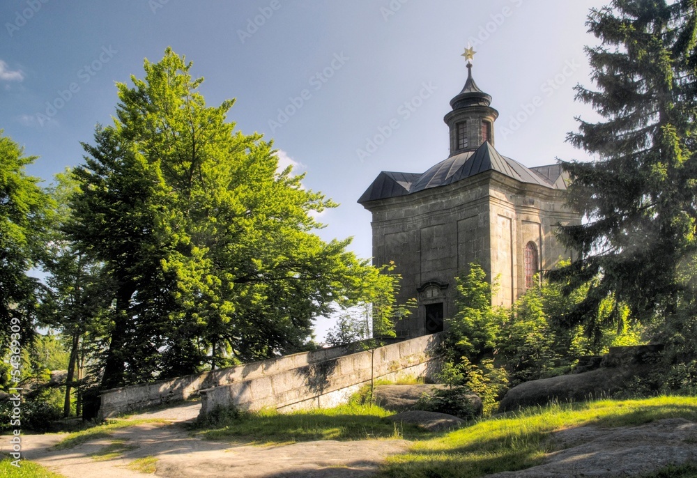 Chapel of Panna Maria Snezna - Hvezda in Broumovské steny Chapel of Panna Maria Snezna - Hvezda in Broumovské steny