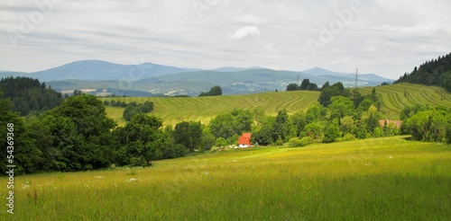 landscape near Markousovice below Jestrebí hory mountains