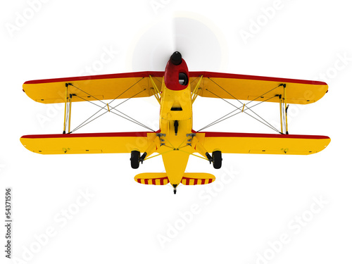 Vintage propeller biplane