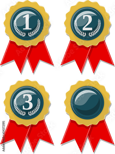 ribbon award first place second three