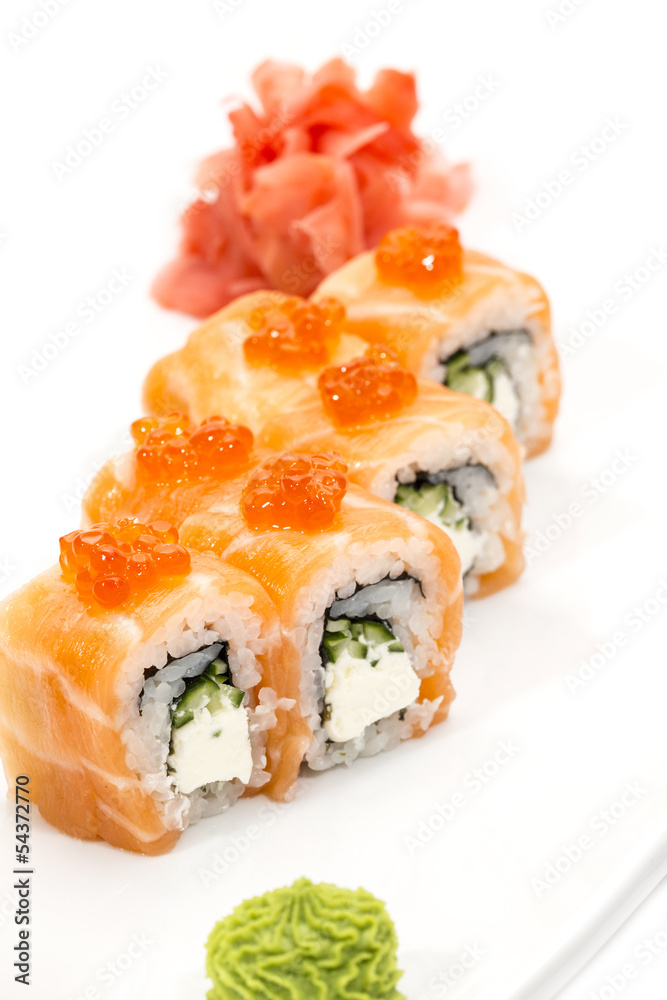 delicious seafood sushi at a Japanese restaurant