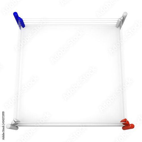Fototapeta boxing ring on white background