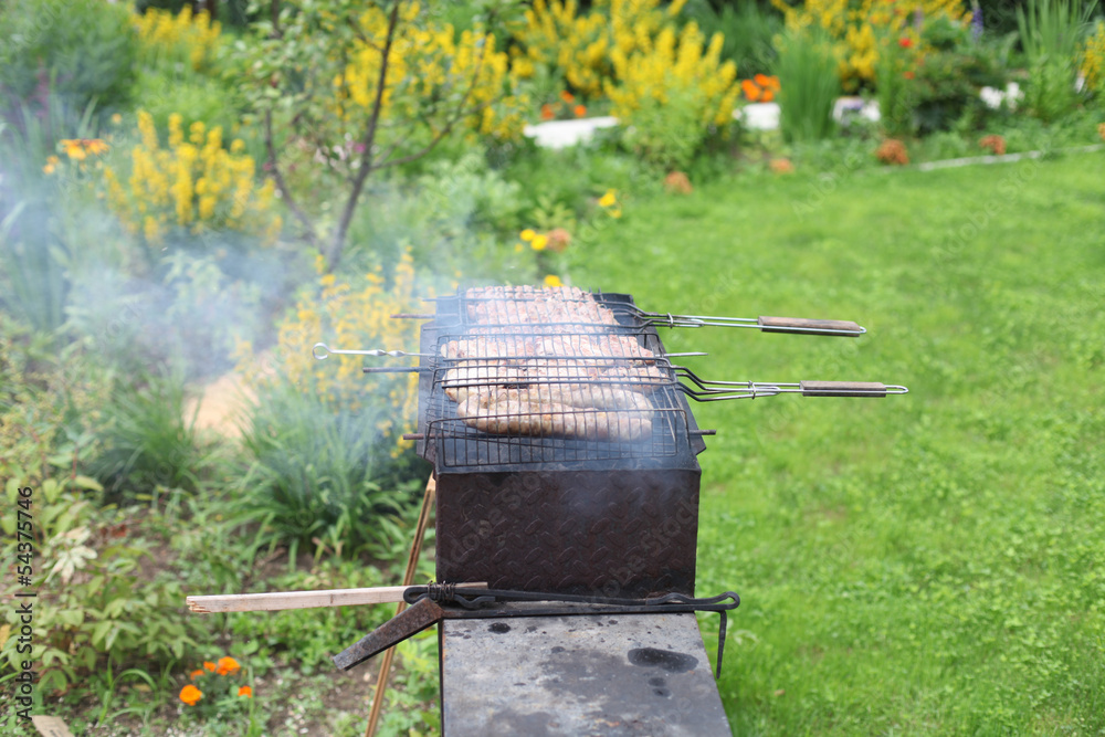 Barbecue in the forest.shashlik at nature Barbecue in the forest.shashlik at nature