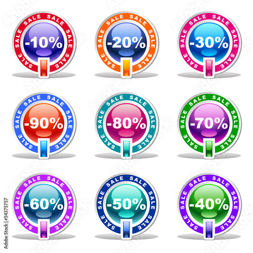 Vector discount labels 15
