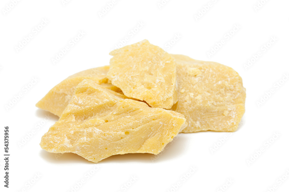 cocoa butter isolated on white cocoa butter isolated on white