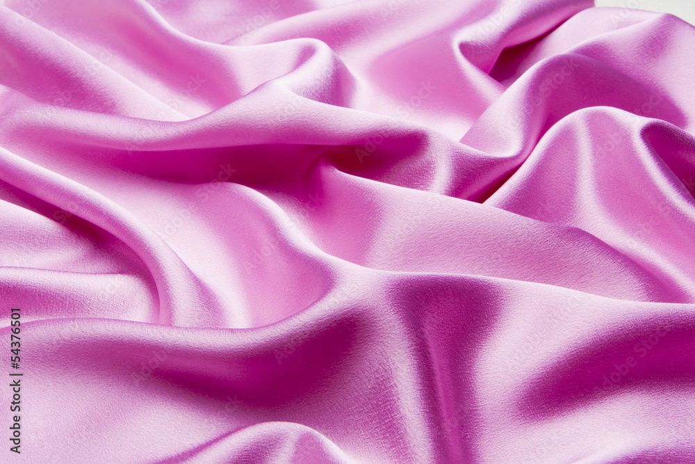Obraz premium Bright satin fabric, pink color.