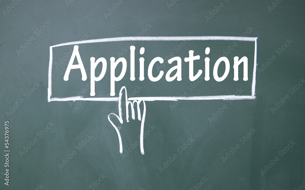 Obraz premium abstract finger touch application sign