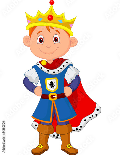 Kid with king costume
