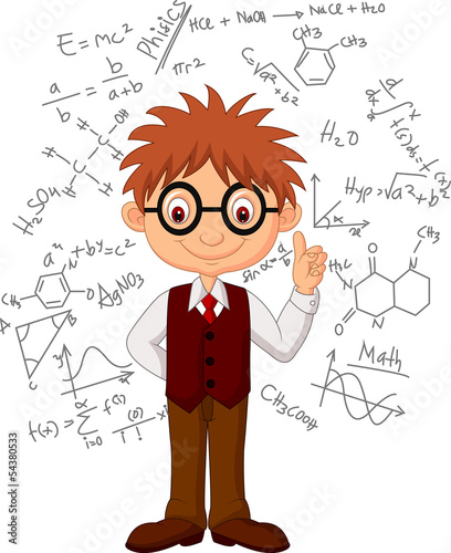 Smart boy cartoon
