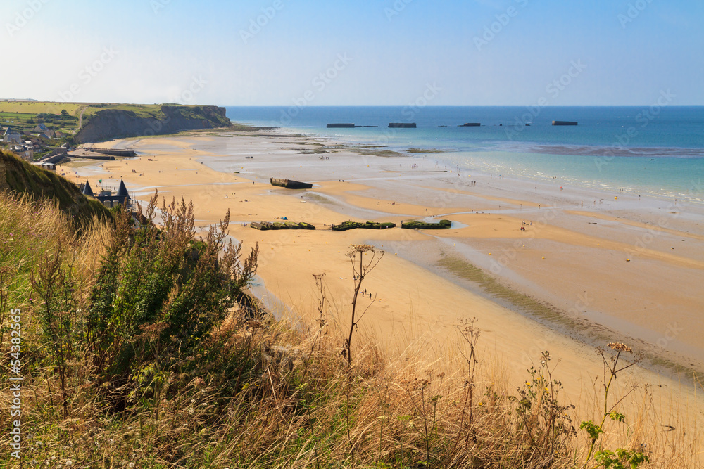 Normandy Landings, remains of artificial port at Arromanches-les