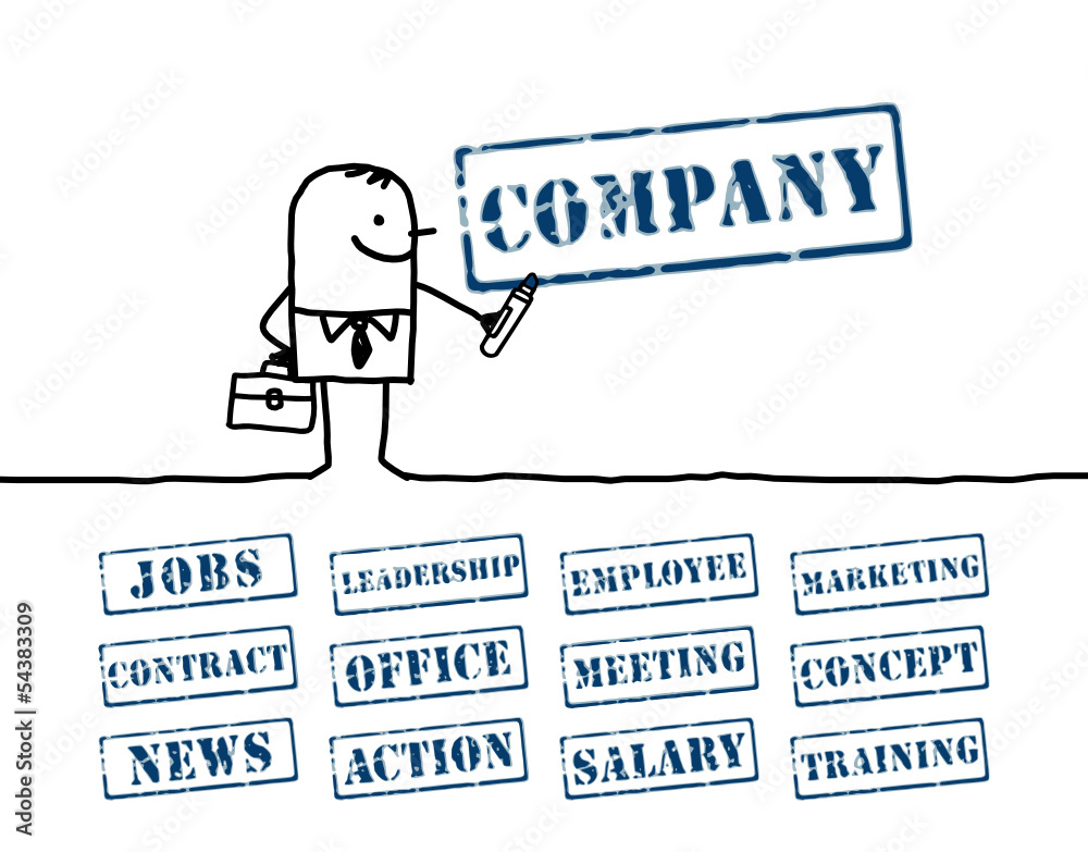 businessman & words businessman & words