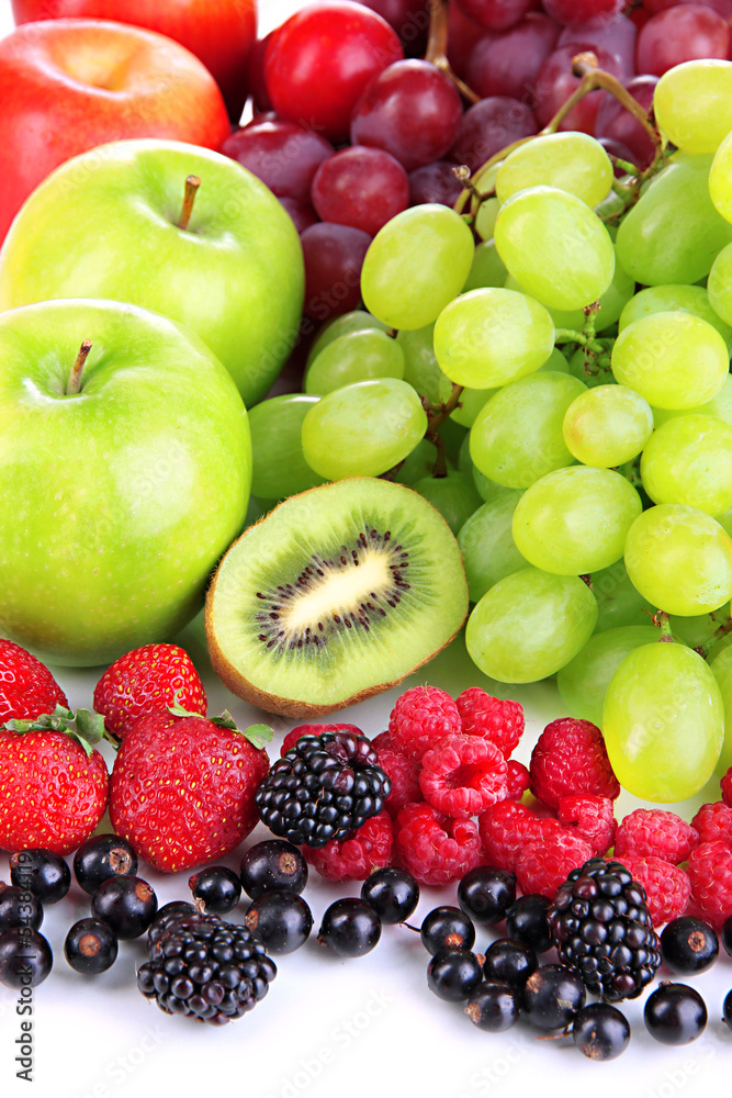 Fresh fruits and berries close up Fresh fruits and berries close up