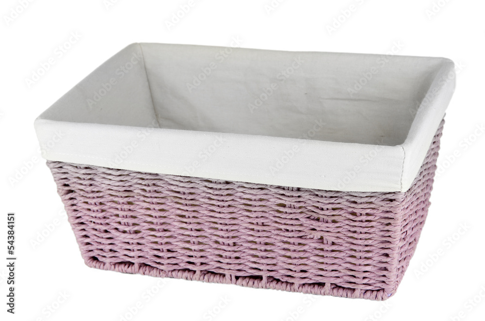 Obraz premium Wicker basket isolated on white