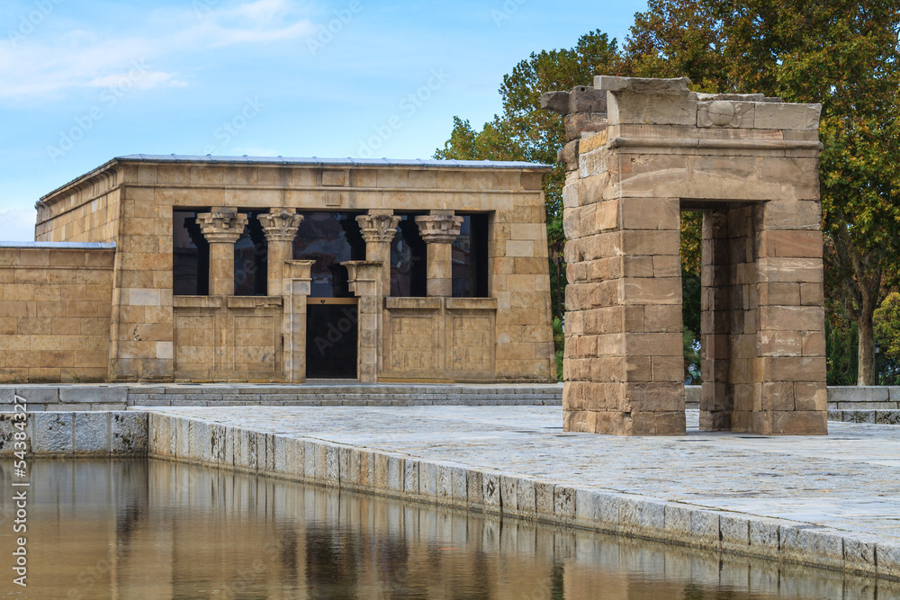 Madrid, ancient Egyptian temple of Debod, Spain Madrid, ancient Egyptian temple of Debod, Spain