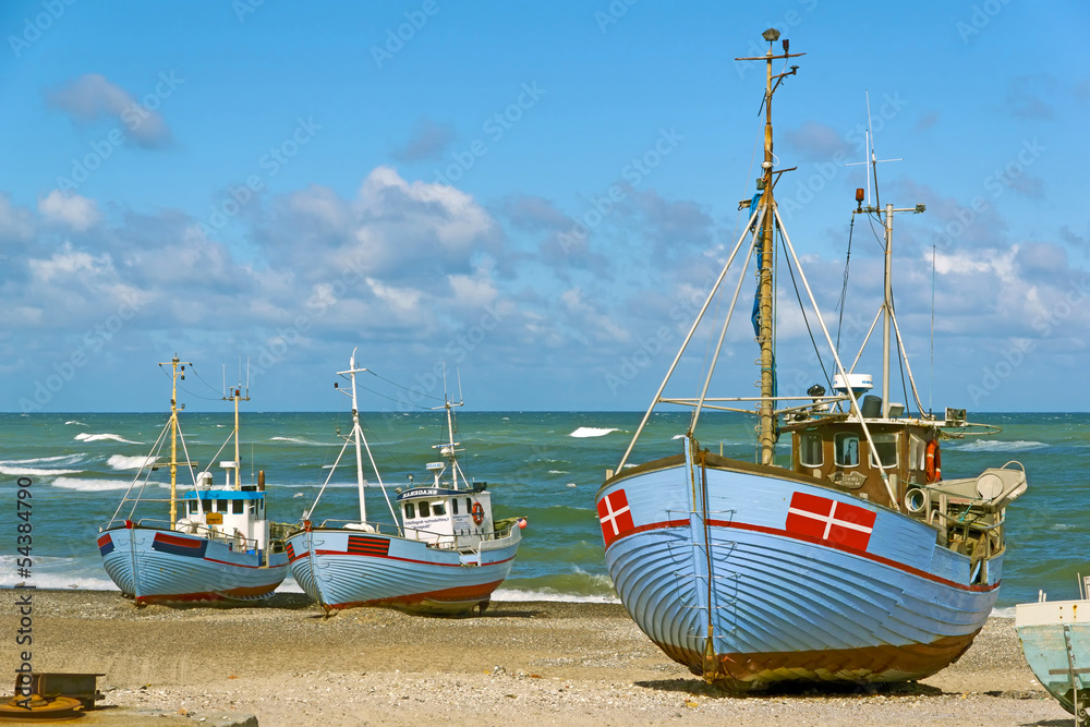 Fischerboote am Strand in Dänemark III.